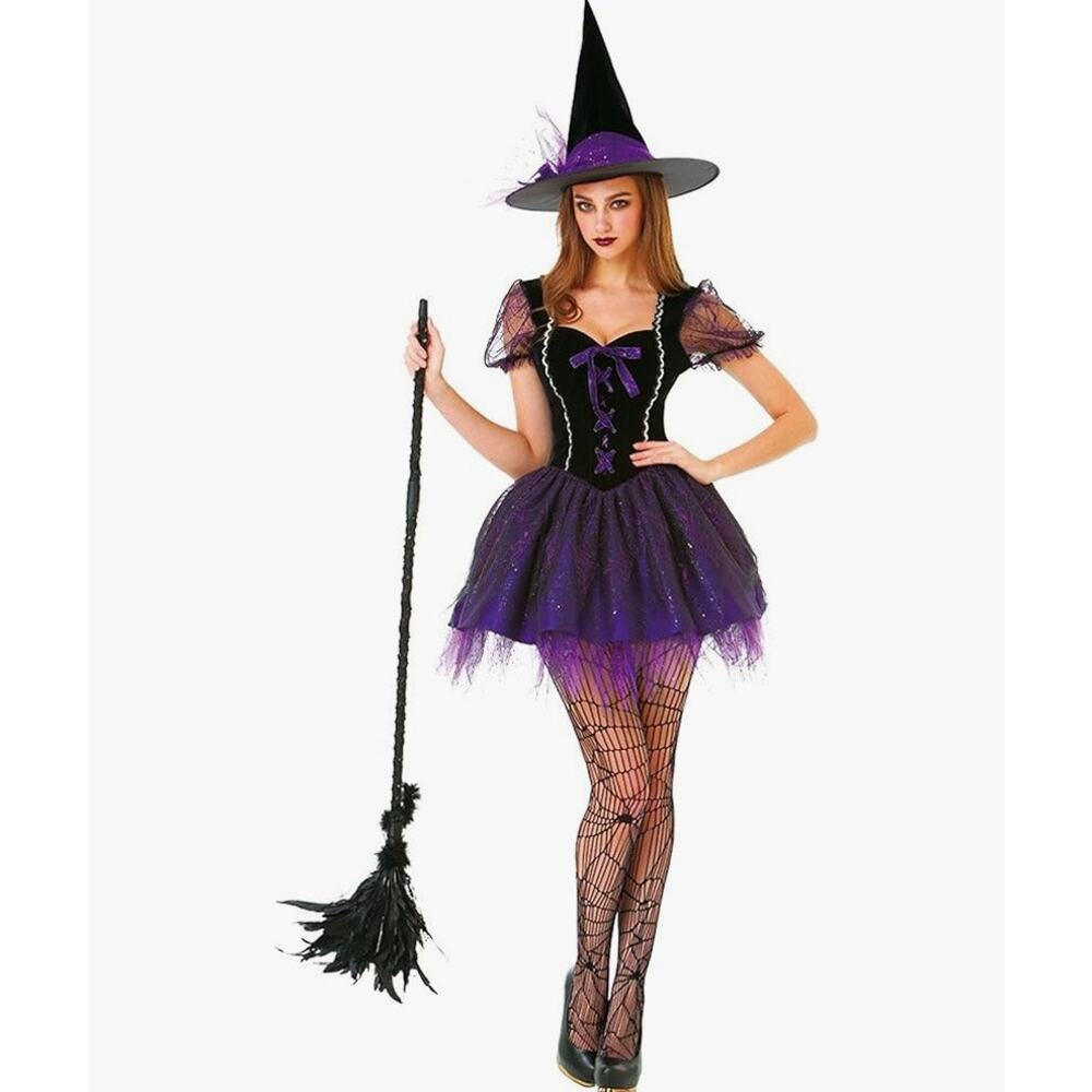 Brand New Hauntlook Women's Medium Purple Wicked Witch Halloween Costume
